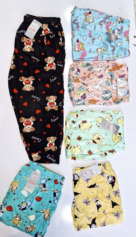 شلوارک گیاهی جیب دار عروسکی مارک لیدی(پک۶تایی عمده)ارسال رایگان